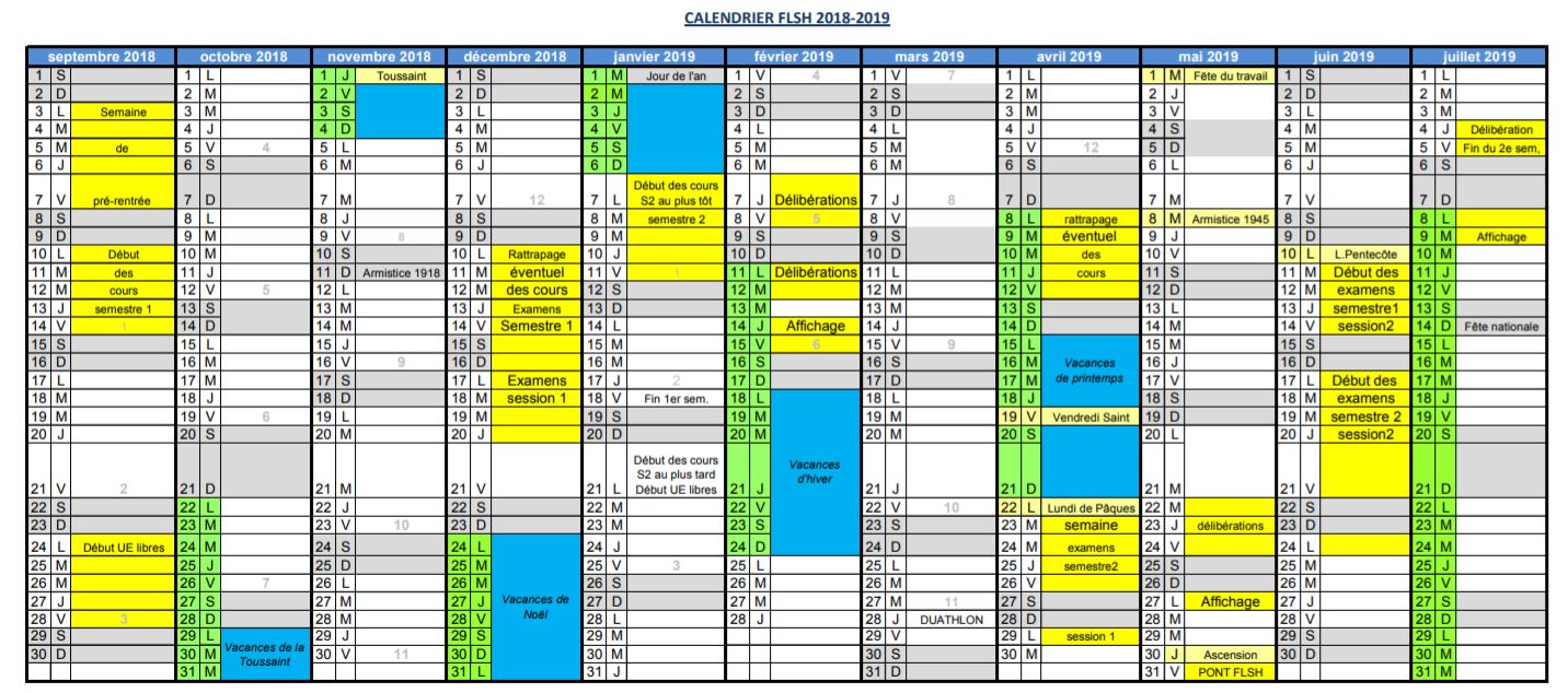 Calendrier Universitaire Ubo 2021 2022 | Calendrier Lunaire