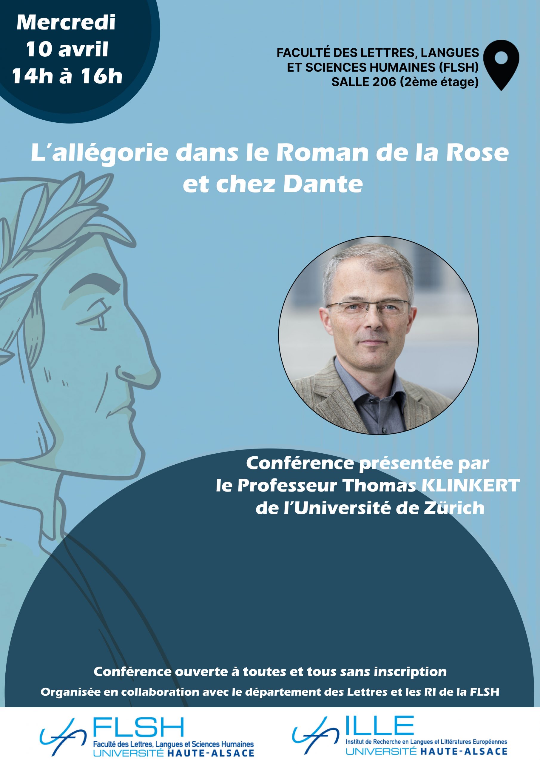 Conférence l'allégorie dans le roman de la Rose et chez Dante par Thomas Klinkert