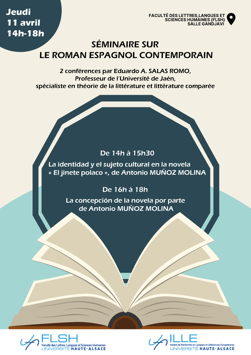 Affiche séminaire sur le roman espagnol contemporain